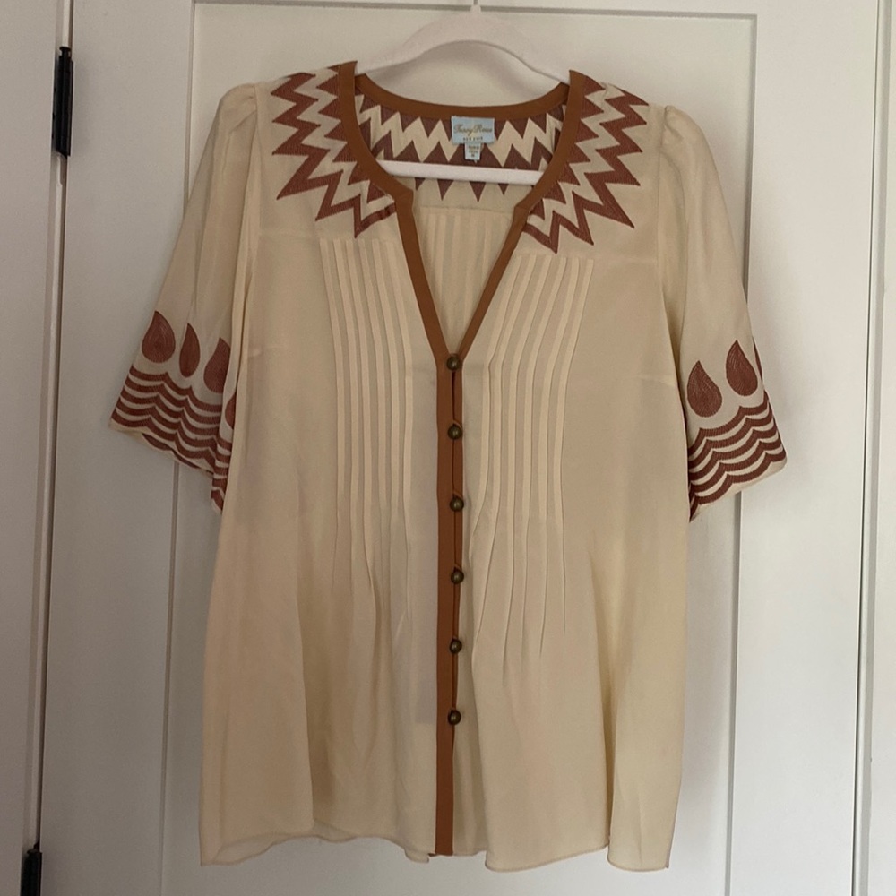 Vintage Tracy Reese Embroidered Blouse